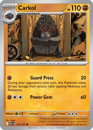 Carkol 119 ME Ascended Heroes - Common