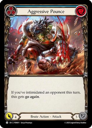 Aggressive Pounce (Blue) (PEN011) - Compendium of Rathe