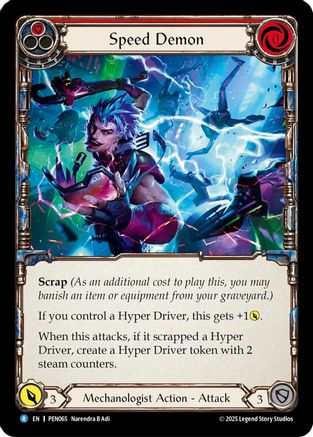 Speed Demon (Red) (PEN065) - Compendium of Rathe Rainbow Foil