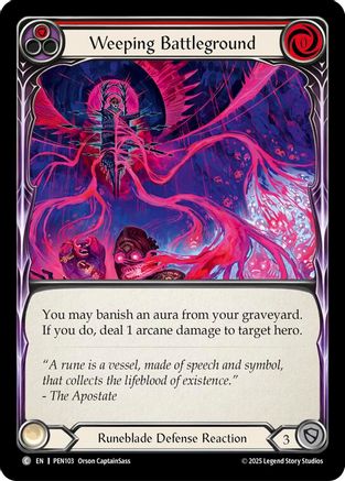 Weeping Battleground (Red) (PEN103) - Compendium of Rathe Rainbow Foil