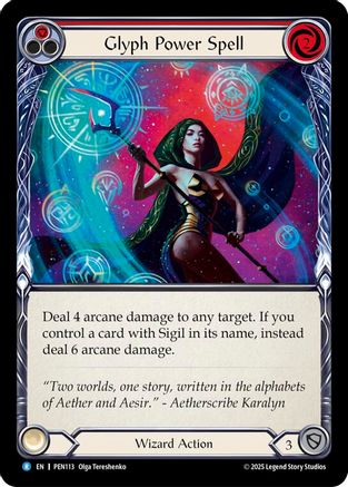 Glyph Power Spell (Red) (PEN113) - Compendium of Rathe