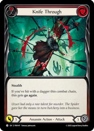 Knife Through (Red) (PEN147) - Compendium of Rathe
