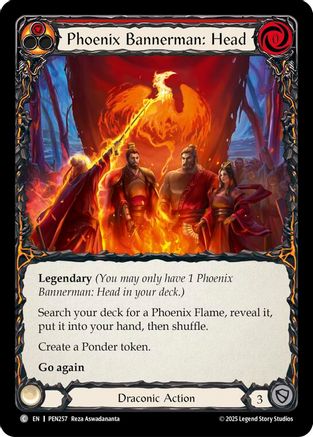 Phoenix Bannerman Head (Red) (PEN257) - Compendium of Rathe