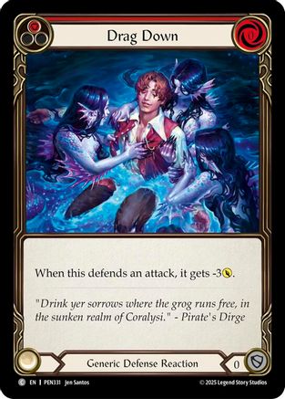 Drag Down (Red) (PEN331) - Compendium of Rathe Rainbow Foil