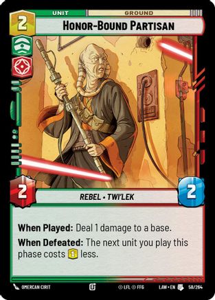 Honor-Bound Partisan (58/264) - A Lawless Time