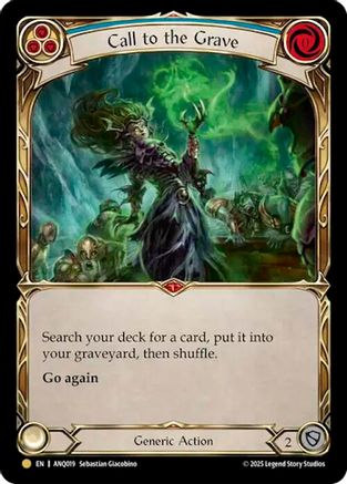 Call To The Grave (Blue) (ANQ019) (ANQ019) - Compendium of Rathe - Antiquity Pack Rainbow Foil