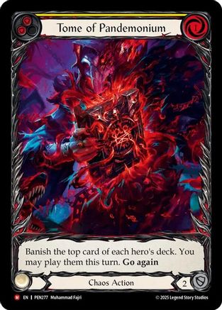 Tome Of Pandemonium (Yellow) (Extended Art) (PEN277) - Compendium of Rathe Rainbow Foil