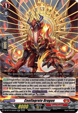 Conflagrate Dragon (DZ-BT12/022EN) - DZ-BT12: Chasm of Lost Souls