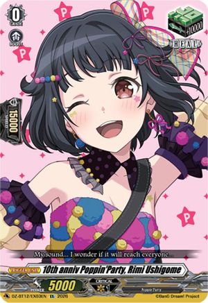 10th anniv Poppin'Party, Rimi Ushigome (DZ-BT12/EX03EN) - DZ-BT12: Chasm of Lost Souls