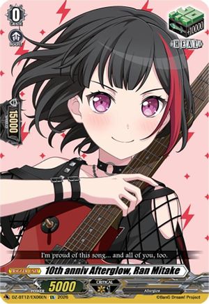 10th anniv Afterglow, Ran Mitake (DZ-BT12/EX06EN) - DZ-BT12: Chasm of Lost Souls