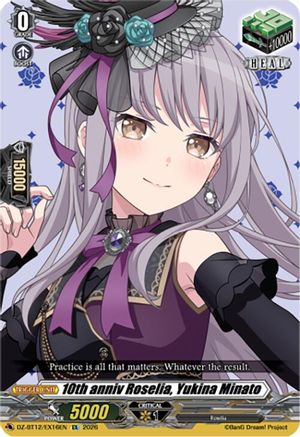 10th anniv Roselia, Yukina Minato (DZ-BT12/EX16EN) - DZ-BT12: Chasm of Lost Souls