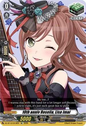 10th anniv Roselia, Lisa Imai (DZ-BT12/EX18EN) - DZ-BT12: Chasm of Lost Souls