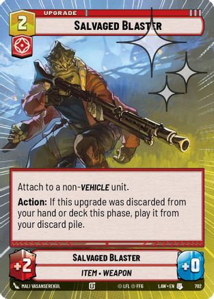 Salvaged Blaster (Hyperspace Foil) (702) - A Lawless Time Foil