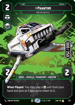 Phantom - Spectre Shuttle (Serialized) (877) - A Lawless Time Foil