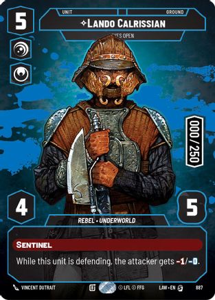 Lando Calrissian - Eyes Open (Serialized) (887) - A Lawless Time Foil
