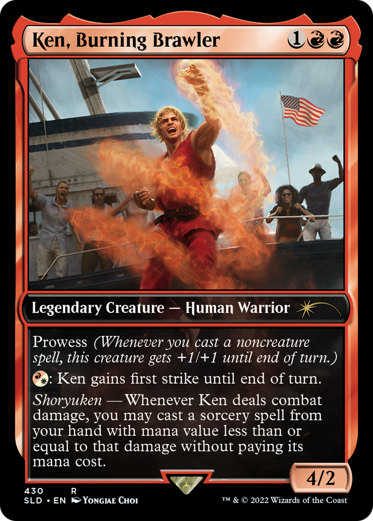 Ken, Burning Brawler (SLD-430) - Secret Lair Drop / Ken, Burning Brawler