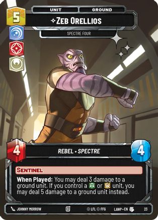 Zeb Orellios - Spectre Four (Foil) (23) - A Lawless Time Weekly Play Promos Foil