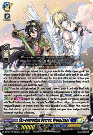 Sky-engraving Decree, Urut&Luael (DZ-BT13/007EN) - DZ-BT13: Parallactic Clash