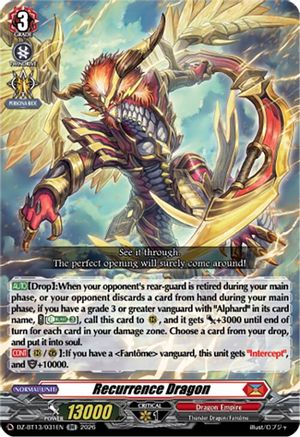 Recurrence Dragon (DZ-BT13/031EN) - DZ-BT13: Parallactic Clash