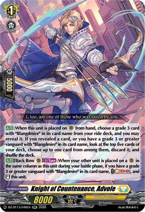 Knight of Countenance, Advole (DZ-BT13/046EN) - DZ-BT13: Parallactic Clash