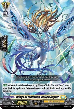 Wings of Jubilation, Hollow Raptor (DZ-BT13/134EN) - DZ-BT13: Parallactic Clash