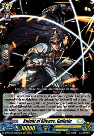 Knight of Silence, Gallatin (TDR) (DZ-SS13/008EN-R) - DZ-SS13: Blaster Blade Start Deck