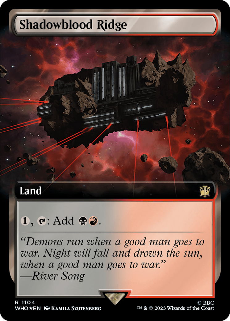 Shadowblood Ridge (Extended Art) (Surge Foil) (WHO-1104) - Doctor Who: (Extended Art) Foil