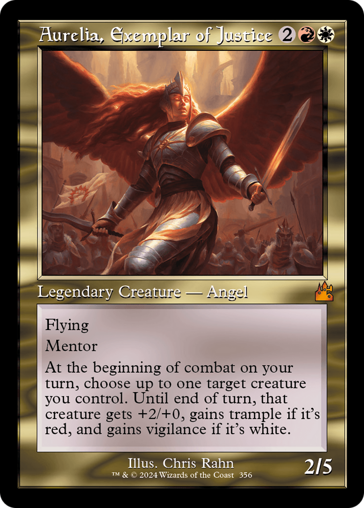 Aurelia, Exemplar of Justice (Retro Frame) (RVR-356) - Ravnica Remastered Foil