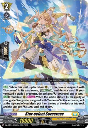 Star-select Sorceress (DZ-BT14/036EN) - DZ-BT14: Envoys of the Crimson Moon