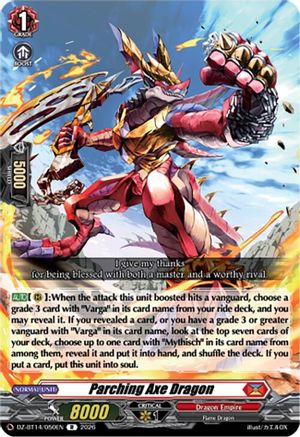 Parching Axe Dragon (DZ-BT14/050EN) - DZ-BT14: Envoys of the Crimson Moon