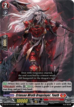 Crimson Wrath Dragslayer, Youth (DZ-BT14/074EN) - DZ-BT14: Envoys of the Crimson Moon