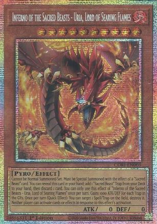 Inferno of the Sacred Beasts - Uria, Lord of Searing Flames (Starlight Rare) (CORI-EN005) - Chaos Origins 1st Edition