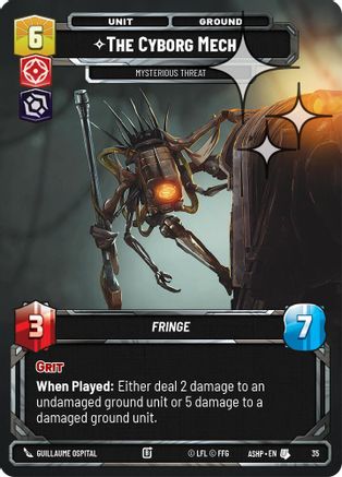 The Cyborg Mech - Mysterious Threat (Foil) (35) - Ashes of the Empire Weekly Play Promos Foil