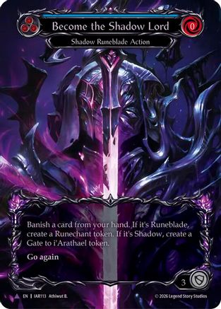 Become the Shadow Lord (Marvel) (IAR113) - Usurp the Shadow Throne Cold Foil