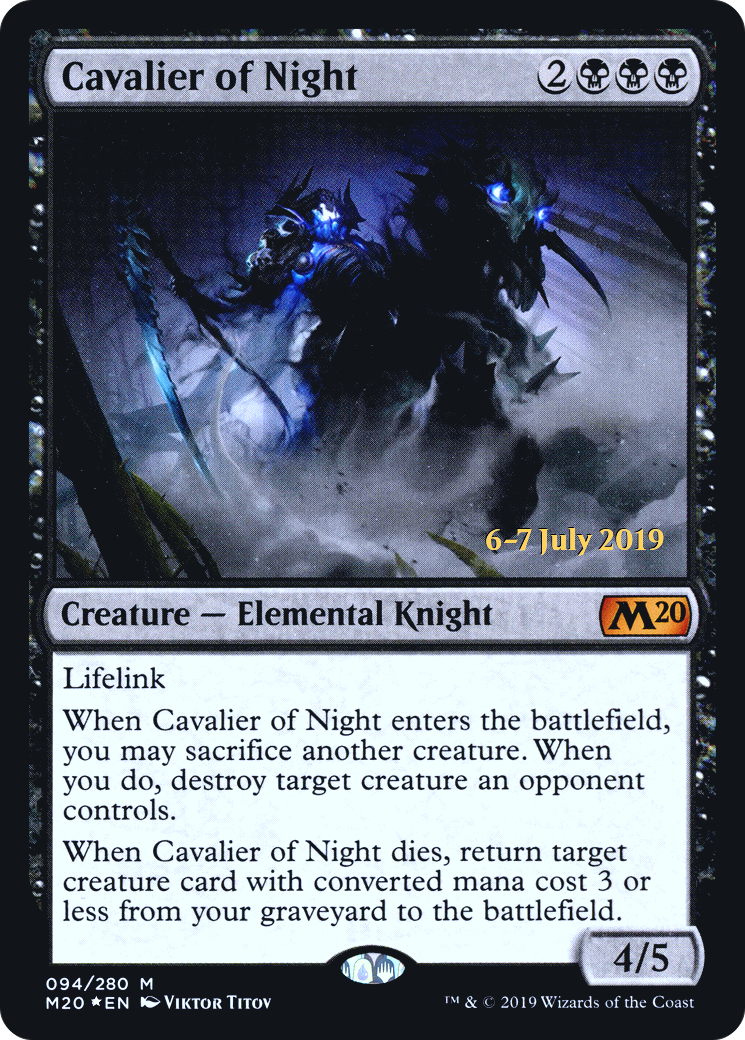 Cavalier of Night (PRE-094) - Core Set 2020 Promos Foil