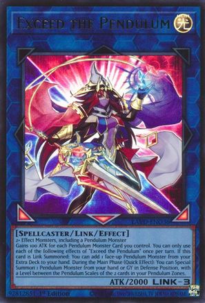 Exceed the Pendulum (LAVD-ENO36) - Legendary Arc-V Decks 1st Edition