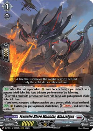 Frenetic Blaze Monster, Blaazelgas (DZ-SS15/011EN) - DZ-SS15: The Legendary Vanguards