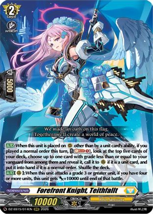 Forefront Knight, Teithfallt (DZ-SS15/014EN) - DZ-SS15: The Legendary Vanguards