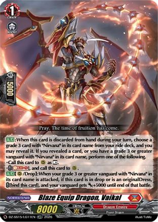 Blaze Equip Dragon, Vaikal (DZ-SS15/LG11EN) - DZ-SS15: The Legendary Vanguards