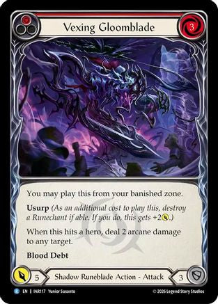Vexing Gloomblade (Red) (IAR117) - Usurp the Shadow Throne Rainbow Foil