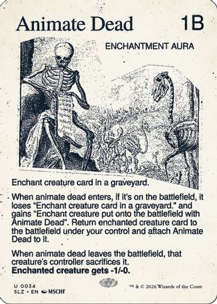 Animate Dead (0034) (SLZ-034) - Secret Lair x MSCHF: The Zeta Set
