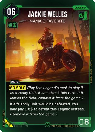 Jackie Welles - Mama's Favorite (Rare) (073) - Welcome to Night City Retail Foil
