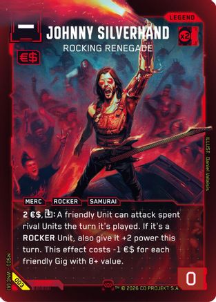 Johnny Silverhand - Rocking Renegade (Secret) (003) - Welcome to Night City Retail Foil
