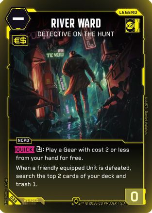 River Ward - Detective on the Hunt (Rare) (039) - Welcome to Night City Retail Foil