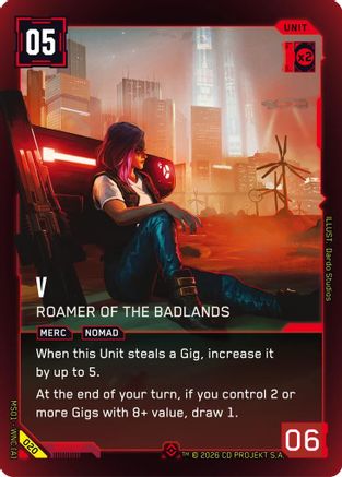 V - Roamer of the Badlands (020) - Welcome to Night City Retail Foil