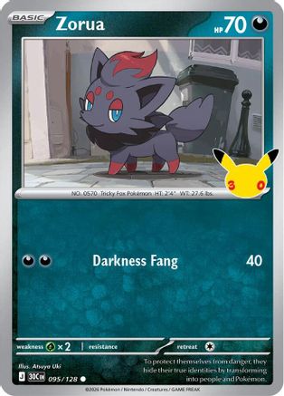 Zorua 095 - Holofoil ME 30th Celebration - Common