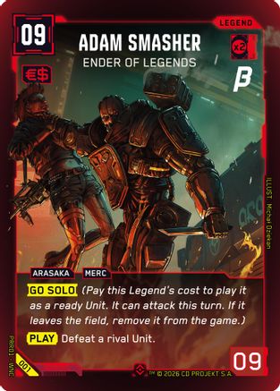 Adam Smasher - Ender of Legends (001) - PreRelease Beta Foil