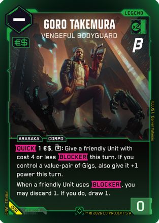 Goro Takemura - Vengeful Bodyguard (006) - PreRelease Beta Foil