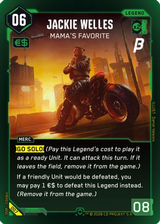 Jackie Welles - Mama's Favorite (007) - PreRelease Beta Foil
