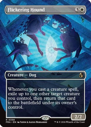 Flickering Hound (Borderless) (FRA-359) - Reality Fracture Foil